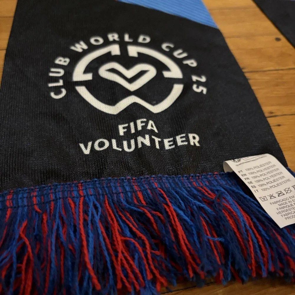 FIFA Club World Cup 2025 Volunteer‎ Scarf Official EU Made Blue Red Soccer Fan